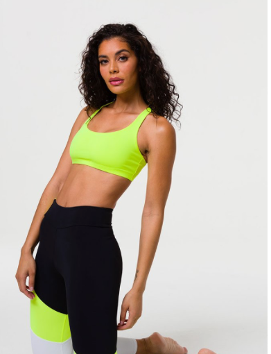Image Title Onzie Chic Bra - Neon Yellow